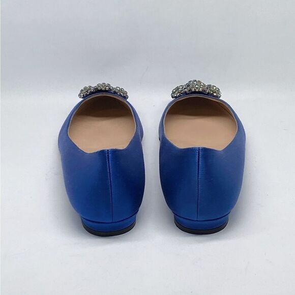 Manolo Blahnik  Hangisi 25MM Embellished Satin Flats size 36 - Picture 9 of 14
